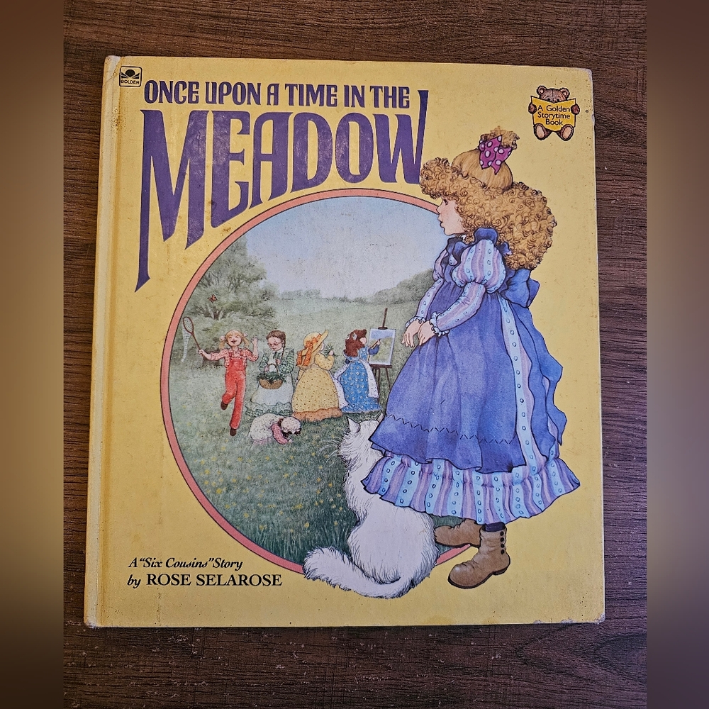 Once Upon a Time in the Meadow‎ Rose Selarose 1982 Golden Storytime Book HC Vtg